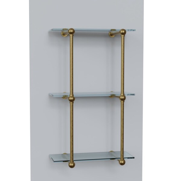 Designs Of Distinction Traditional Bistro Shelf Kit - 3 Shelves - Satin Brass 01TRAD1236SB1 - main